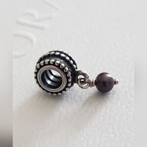 Pandora Beveled Black Pearl Dangle